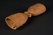 Double Bell with Crest (Kunda), Wood, Kongo peoples